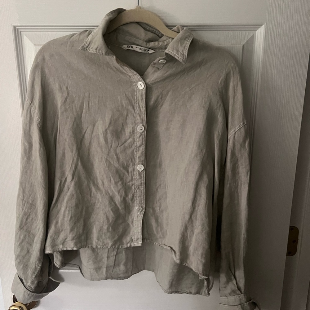 Zara Light Gray Casual Shirt